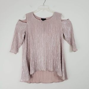 Rose Shimmer Cold Shoulder Top - Alfani - NWT!